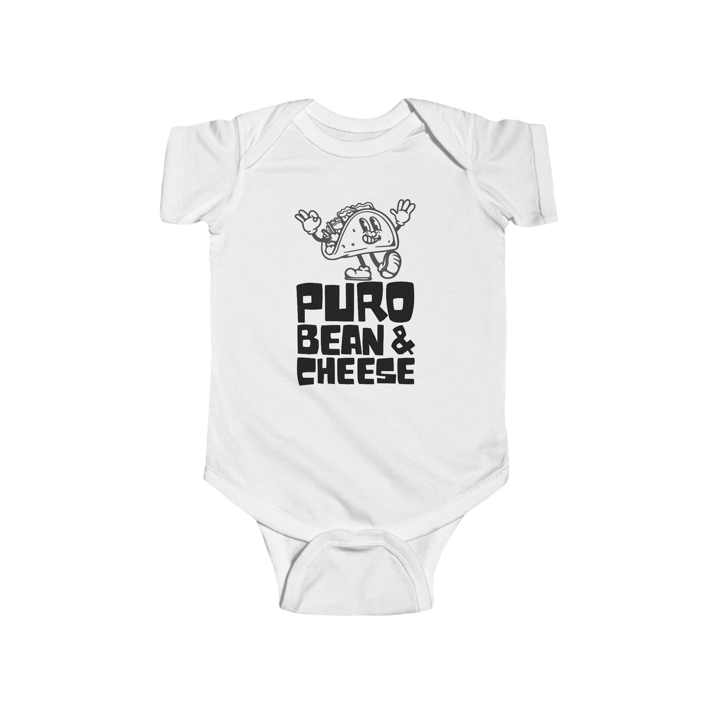 Tired Of Boring Baby Clothes? Try Our PURO BEAN & CHEESE 100% Cotton Baby Bodysuit w/ FREE SHIPPING!