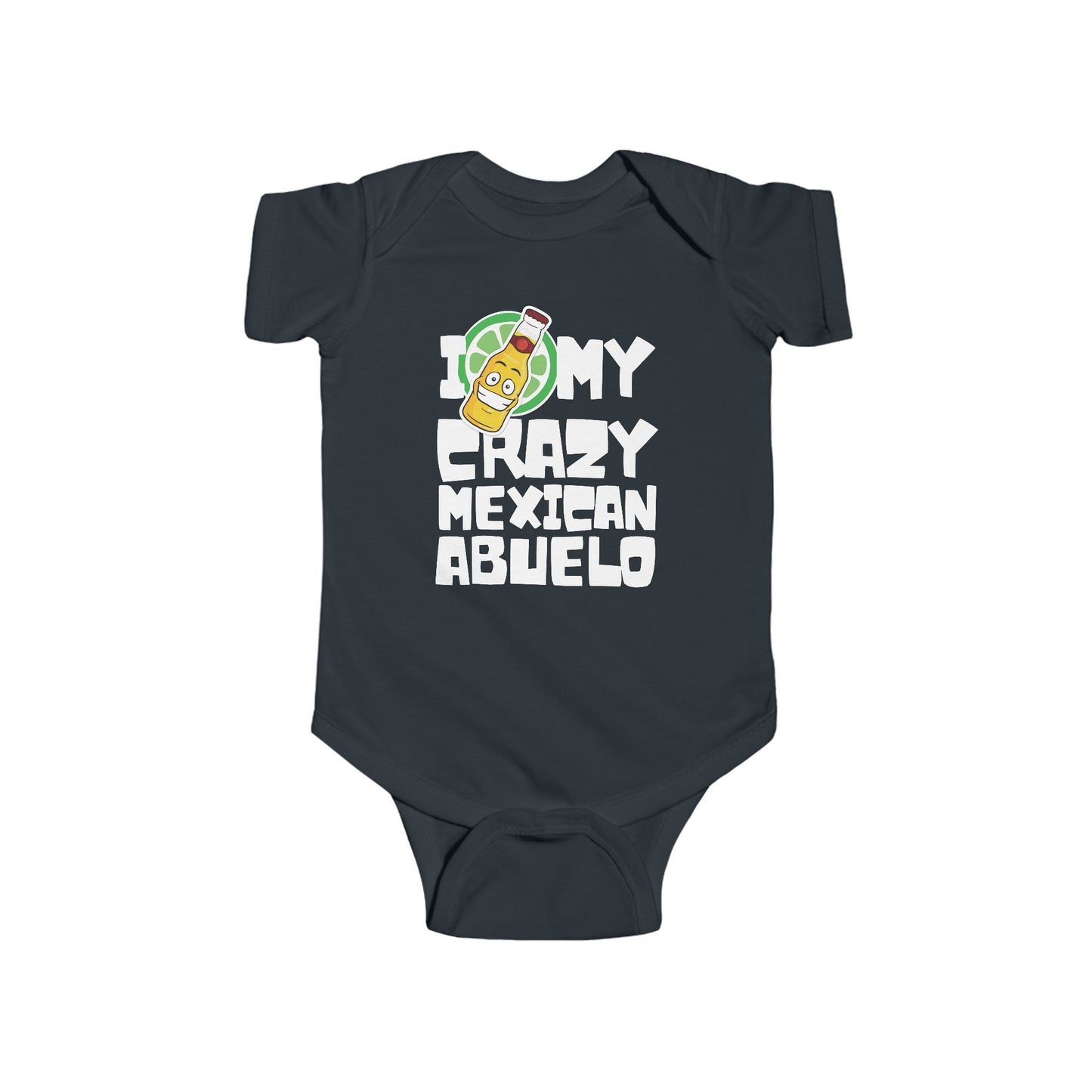 I LOVE MY CRAZY MEXICAN ABUELO - Fun 100% Cotton Baby Bodysuit w/ FREE SHIPPING!