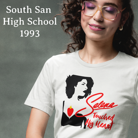Our Exclusive SELENA TOUCHED MY HEART Unisex 100% Cotton Tee - FREE SHIPPING!