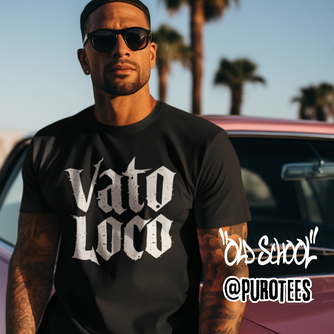 OLD SCHOOL Style VATO LOCO Unisex 100% Cotton Tee w/Free Shipping!